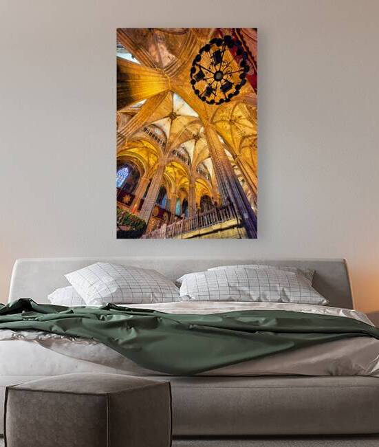 Catholic church architecture inside Barcelona Cathedral by Marco Brivio