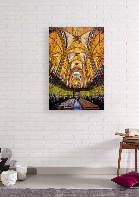 Visitors explore Barcelona Cathedral in Catalonia Spain by Marco Brivio