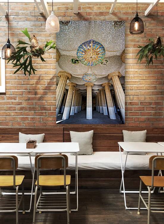 Exploring columns and domes in Hypostyle Room at Park Guell by Marco Brivio