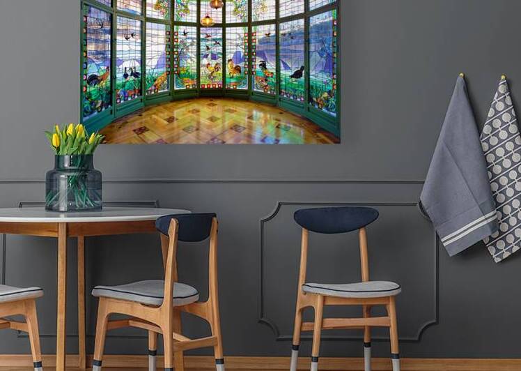 Stained glass windows at Casa Lleo Morera in Barcelona by Marco Brivio