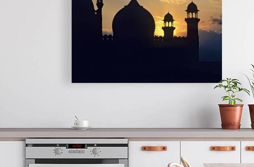 Sunset view over Badshahi Mosque in Lahore Pakistan by Marco Brivio