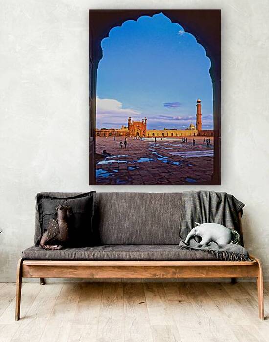 View of Badshahi Mosque in Lahore at sunset by Marco Brivio
