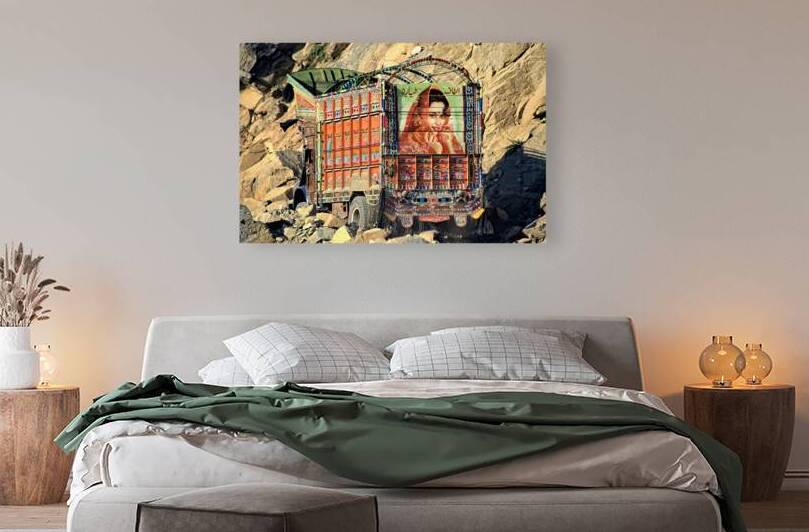 Trucks carrying goods to Shandur Pass in Pakistan by Marco Brivio