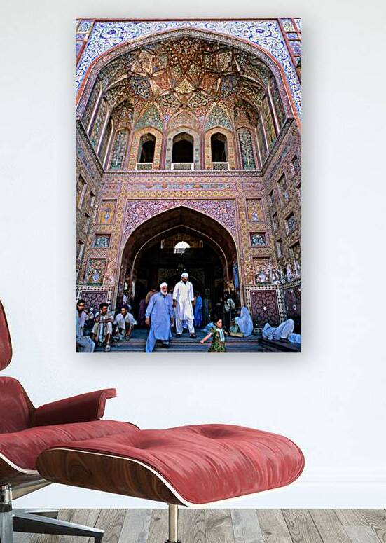People visiting Wazir Khan Mosque in Lahore Pakistan by Marco Brivio