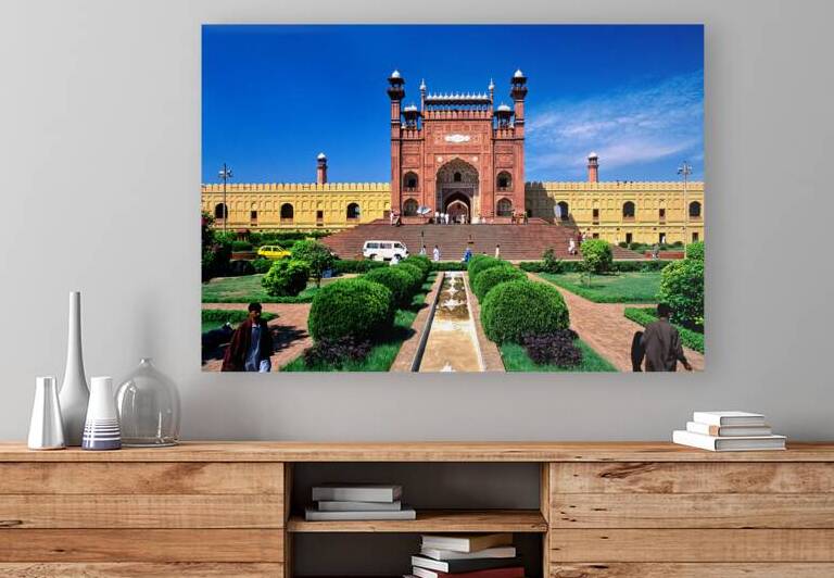 Visit to mosque in Lahore during bright day by Marco Brivio