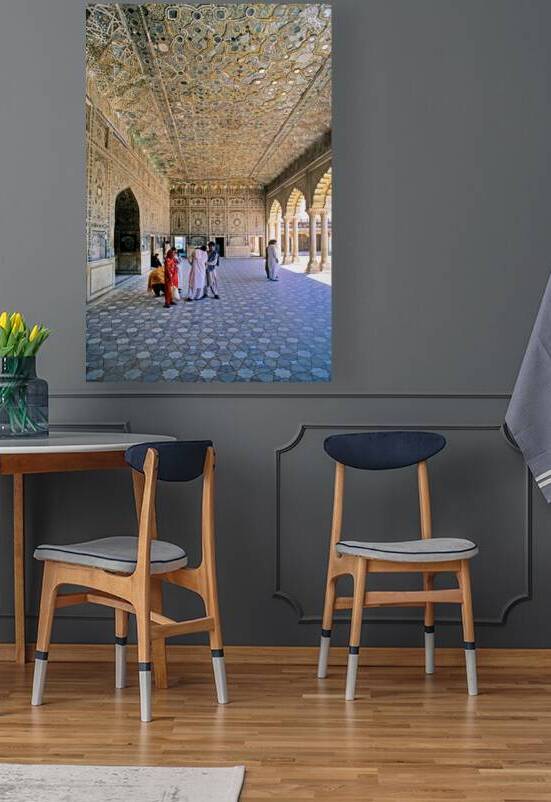 Visitors explore the beautiful halls of Lahore Fort in Pakistan by Marco Brivio