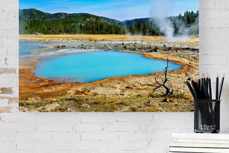 Exploring black opal pool in yellowstone national park by Marco Brivio
