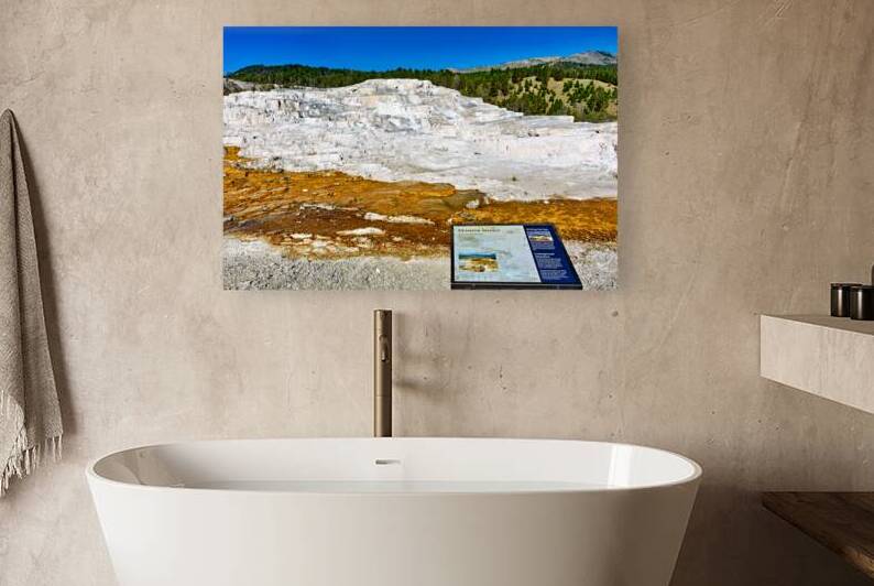 Explore minerva terrace in yellowstone national park by Marco Brivio