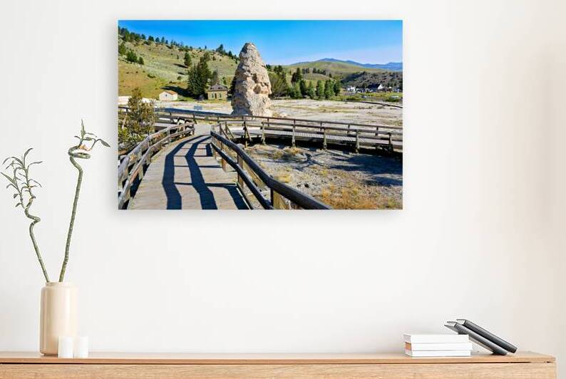 Exploring liberty cap in yellowstone national park usa by Marco Brivio