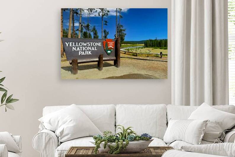 Entrance to yellowstone national park in wyoming usa by Marco Brivio