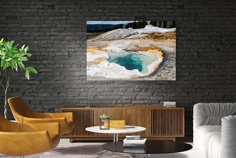 Heart Spring in Yellowstone National Park with blue water by Marco Brivio