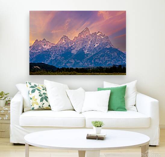 Peaks of Grand Teton National Park in evening light by Marco Brivio