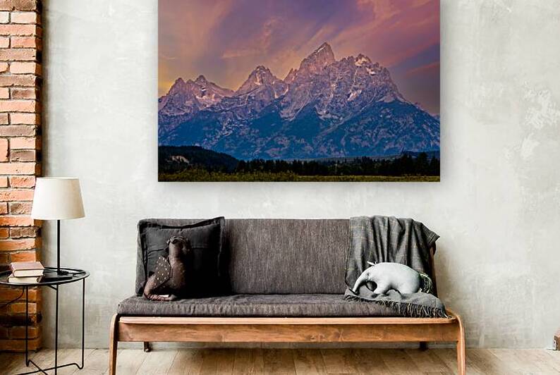 Peaks of Grand Teton National Park in evening light by Marco Brivio
