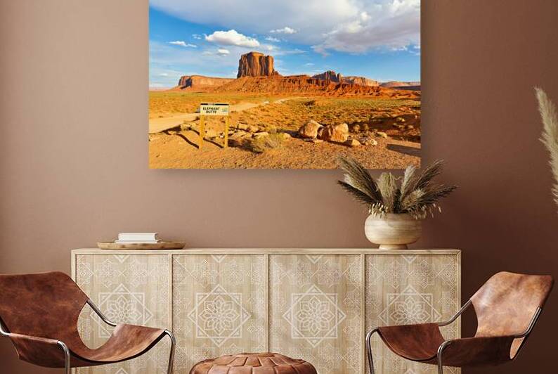 View of elephant butte in monument valley national park usa by Marco Brivio