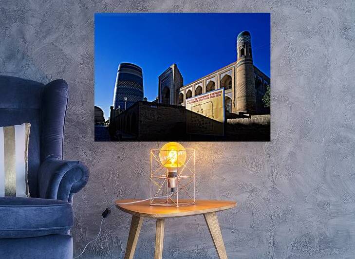 Khivas historic architecture against a blue sky by Marco Brivio