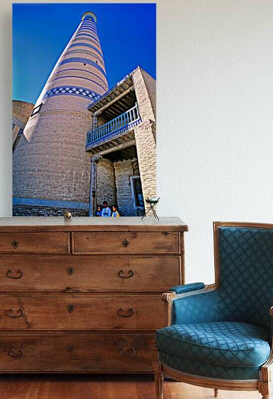 Historic architecture in Khiva Uzbekistan on a sunny day by Marco Brivio