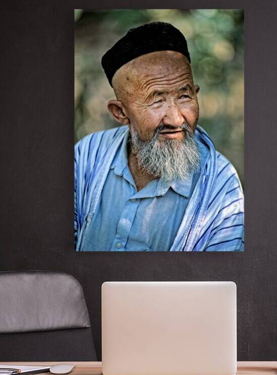 Elderly man with a beard in Bukhara Uzbekistan by Marco Brivio