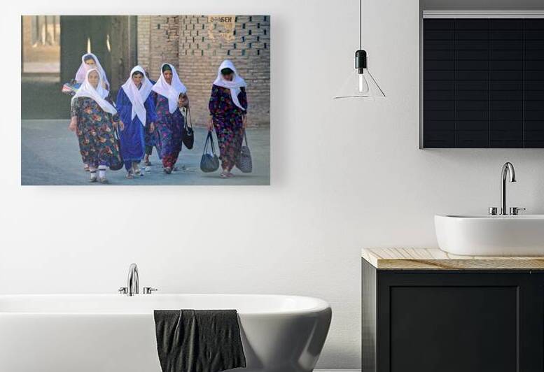 Women stroll through Khivas streets with tradition by Marco Brivio