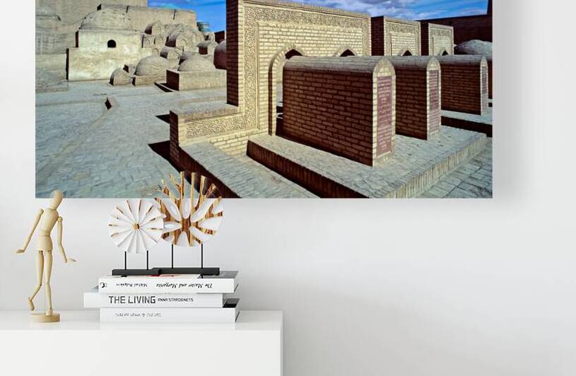 Explore monuments in Khiva Uzbekistan under a blue sky by Marco Brivio