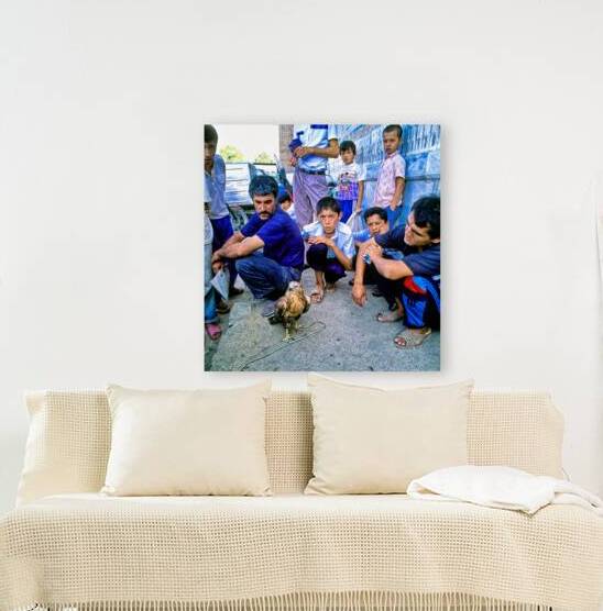 Street vendors and kids gather around a hawker in Uzbekistan by Marco Brivio