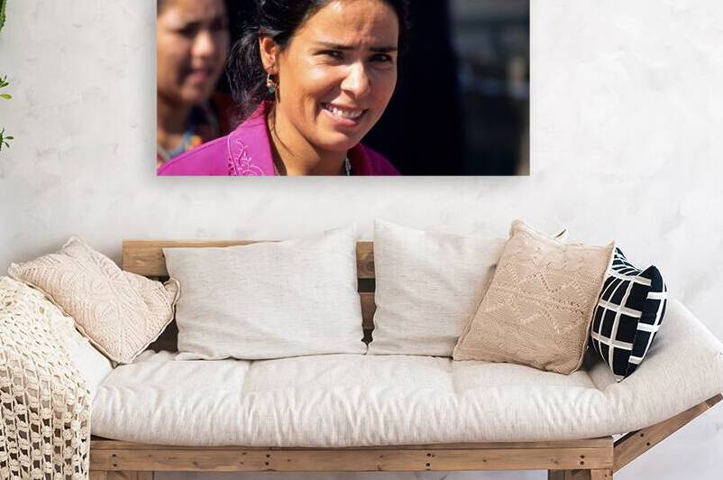 Smiling woman in Khiva Uzbekistan during local market visit by Marco Brivio