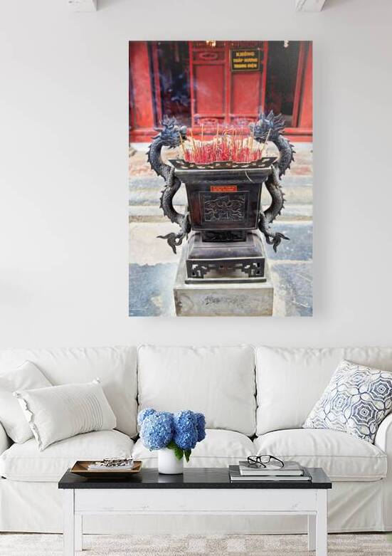 Hanoi offers a view of an incense burner in a temple by Marco Brivio