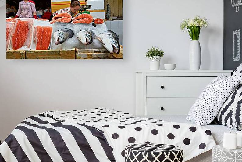 Market scene in Ho Chi Minh with fresh seafood for sale by Marco Brivio