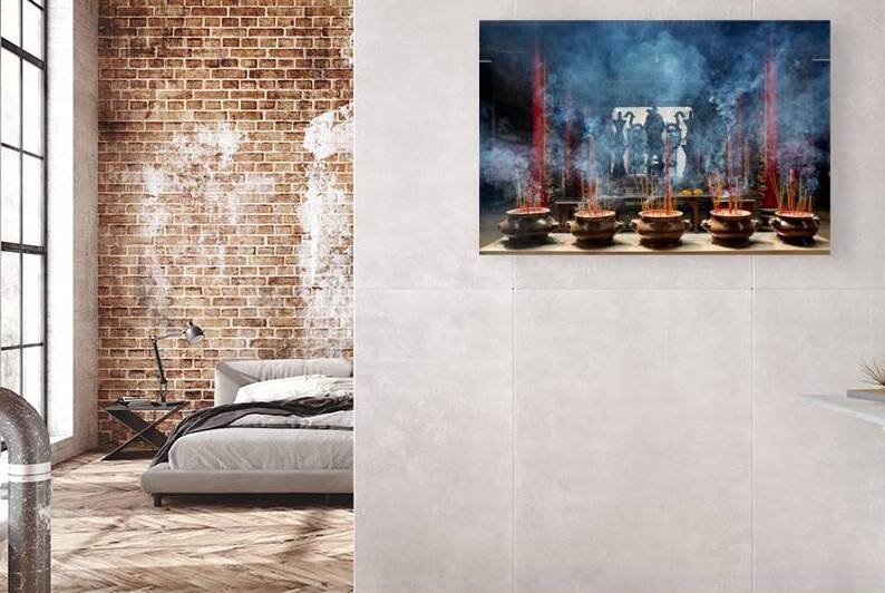 Incense burning at a temple in Ho Chi Minh City Vietnam by Marco Brivio