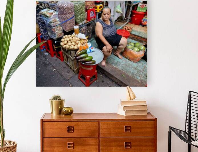 Fruit vendor sells fresh produce in Ho Chi Minh City by Marco Brivio