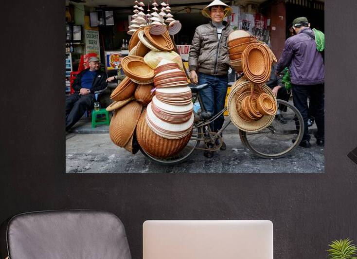Craftsman sells handmade baskets in Ho Chi Minh City by Marco Brivio