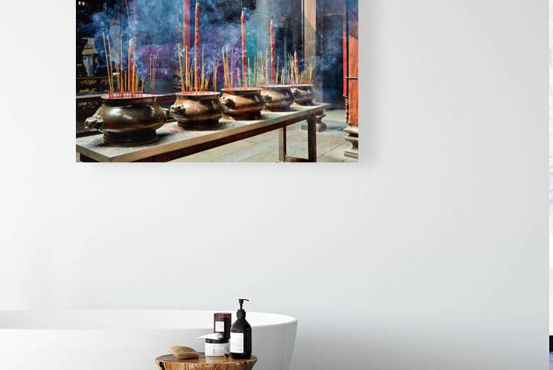 Incense burning at temple in Ho Chi Minh City during the day by Marco Brivio