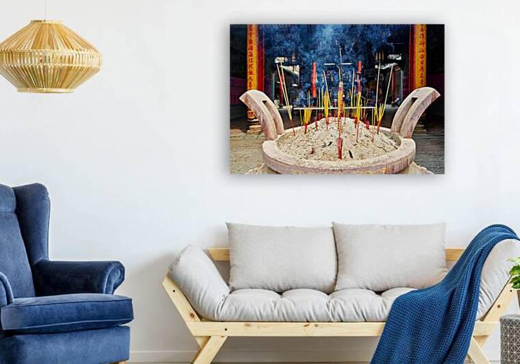 Incense burning at a temple in Ho Chi Minh City Vietnam by Marco Brivio