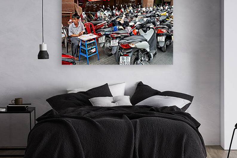 Motorbike parking scene in Ho Chi Minh City by Marco Brivio