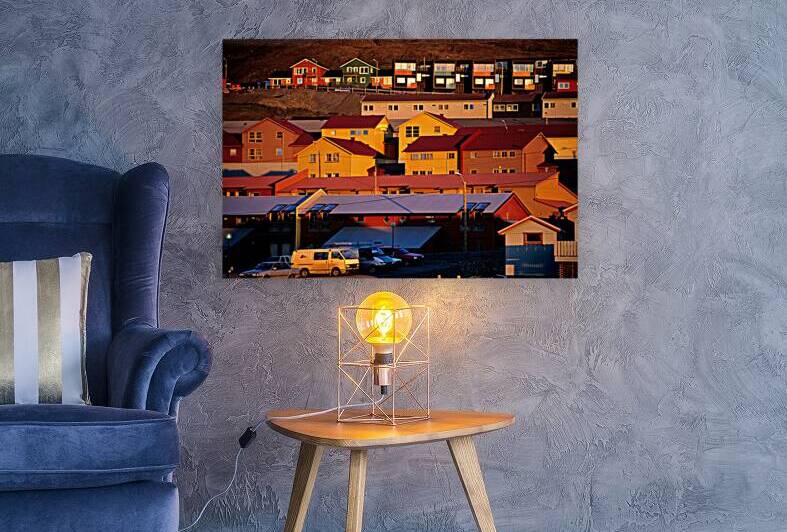 Colorful houses in Longyearbyen Svalbard Archipelago by Marco Brivio