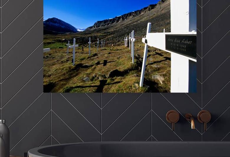 Memorial site in Longyearbyen Svalbard Archipelago Norway by Marco Brivio