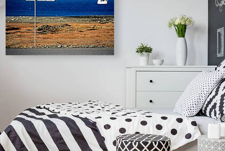 Directions guide visitors in Longyearbyen Svalbard Archipelago by Marco Brivio