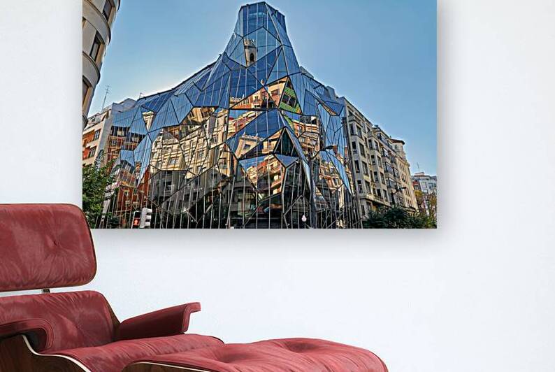 A modern building stands in Bilbao Spain by Marco Brivio