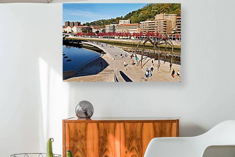 Maman sculpture by Louise Bourgeois by Nervion River in Bilbao by Marco Brivio