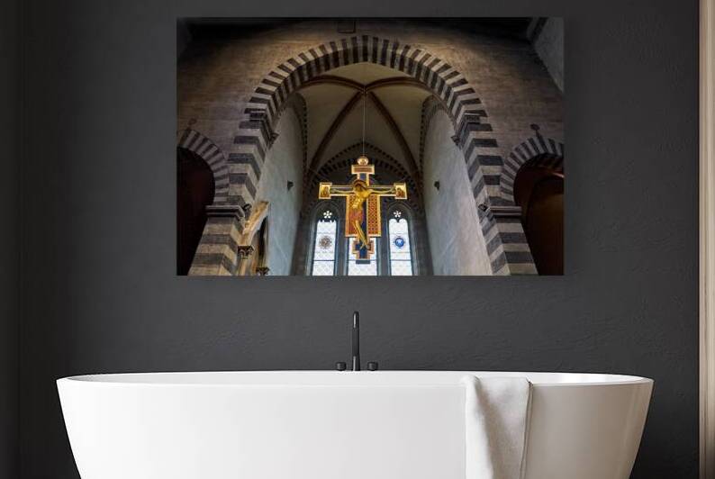 Cimabue painted crucifix in Basilica of San Domenico in Arezzo by Marco Brivio