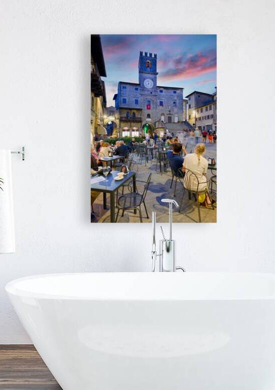 Cortona sunset at Palazzo del Popolo in Piazza della Repubblica by Marco Brivio