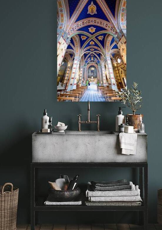 Basilica Santa Margherita in Cortona Tuscany during the day by Marco Brivio