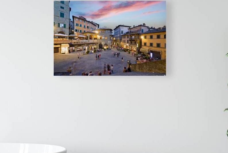 Piazza della Repubblica in Cortona at sunset by Marco Brivio