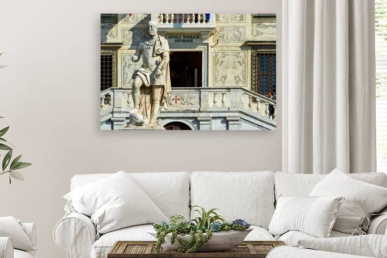 Statue at scuola normale superiore in pisa tuscany italy by Marco Brivio