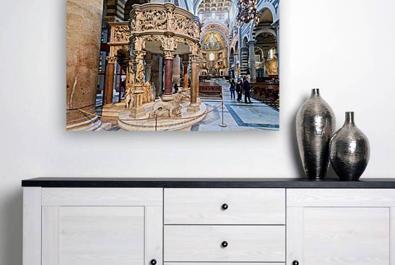 Pulpit sculpted by Giovanni Pisano in Pisa Cathedral Italy by Marco Brivio