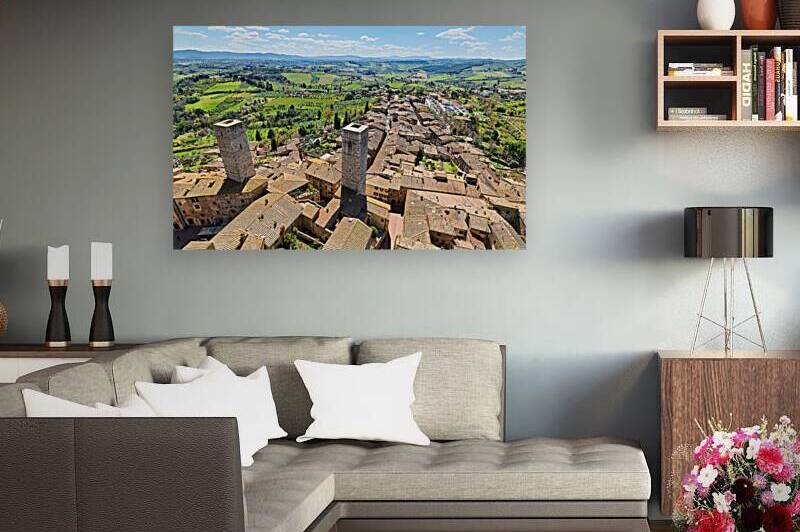 Visit San Gimignano from above in Tuscany Italy by Marco Brivio