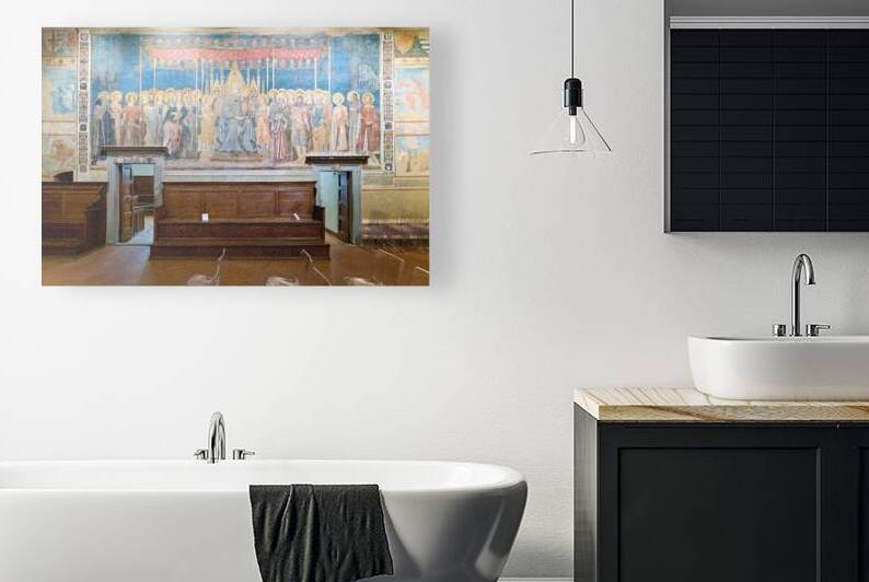 Frescoes in council room at palazzo comunale in san gimignano by Marco Brivio