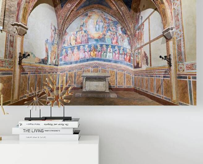 Frescoes in the church of San Lorenzo in Ponte San Gimignano by Marco Brivio