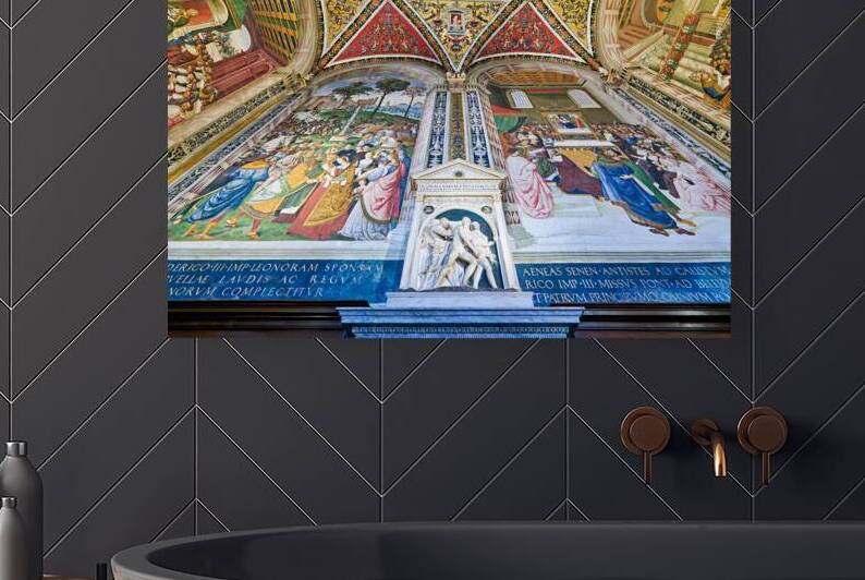 Frescoes in piccolomini library at siena cathedral by Marco Brivio