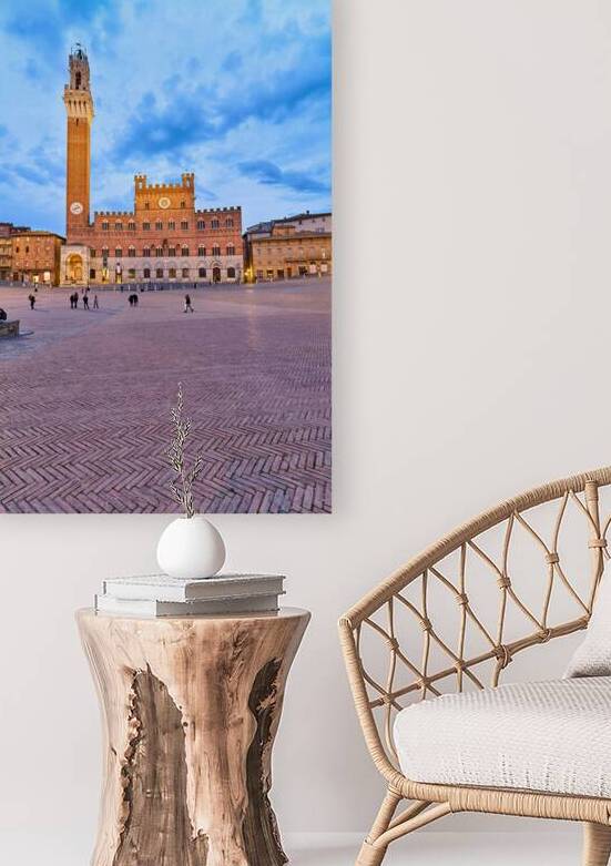 Sunset at Piazza del Campo in Siena Tuscany Italy by Marco Brivio