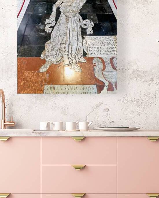 Marble mosaic floor in Siena Cathedral highlighting detail by Marco Brivio